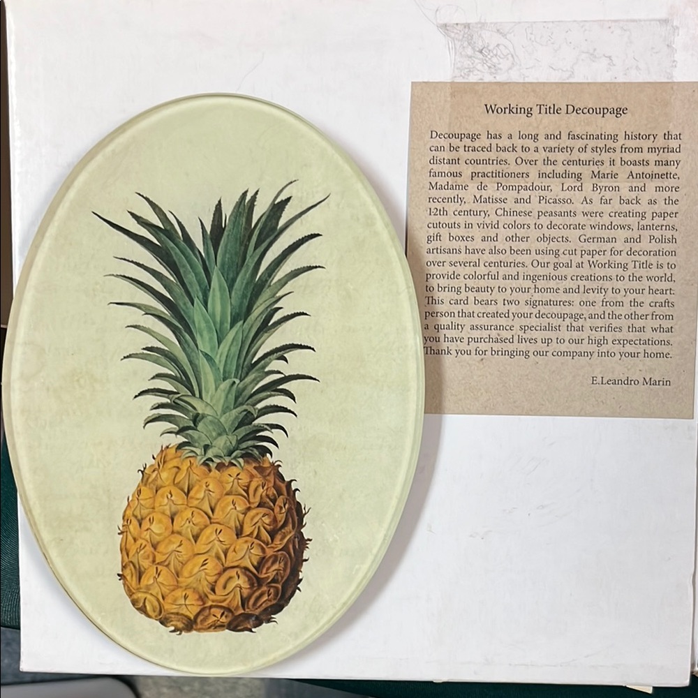 “Working Title” Pineapple Decoupage